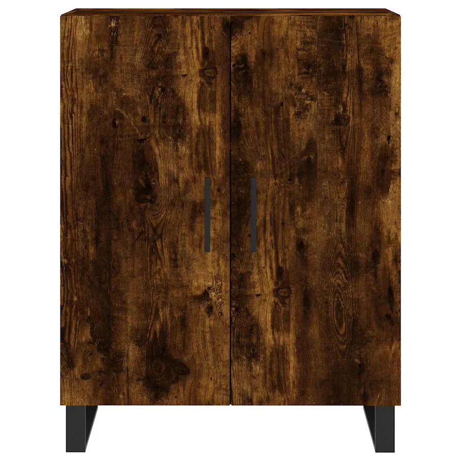 Buffet chêne fumé 69,5x34x90 cm bois d'ingénierie - 5