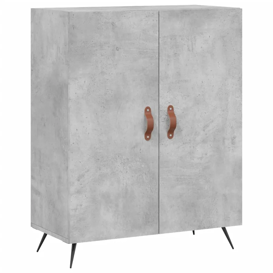 Buffet gris béton 69,5x34x90 cm bois d'ingénierie - 2