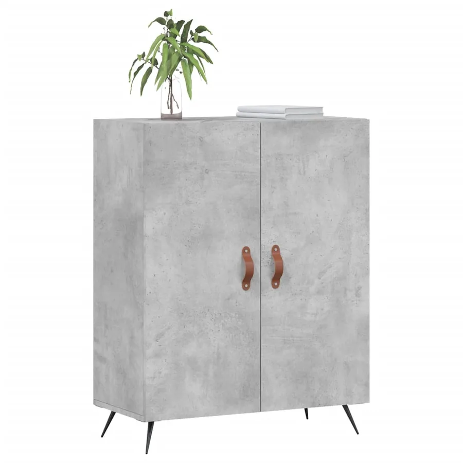 Buffet gris béton 69,5x34x90 cm bois d'ingénierie - 3