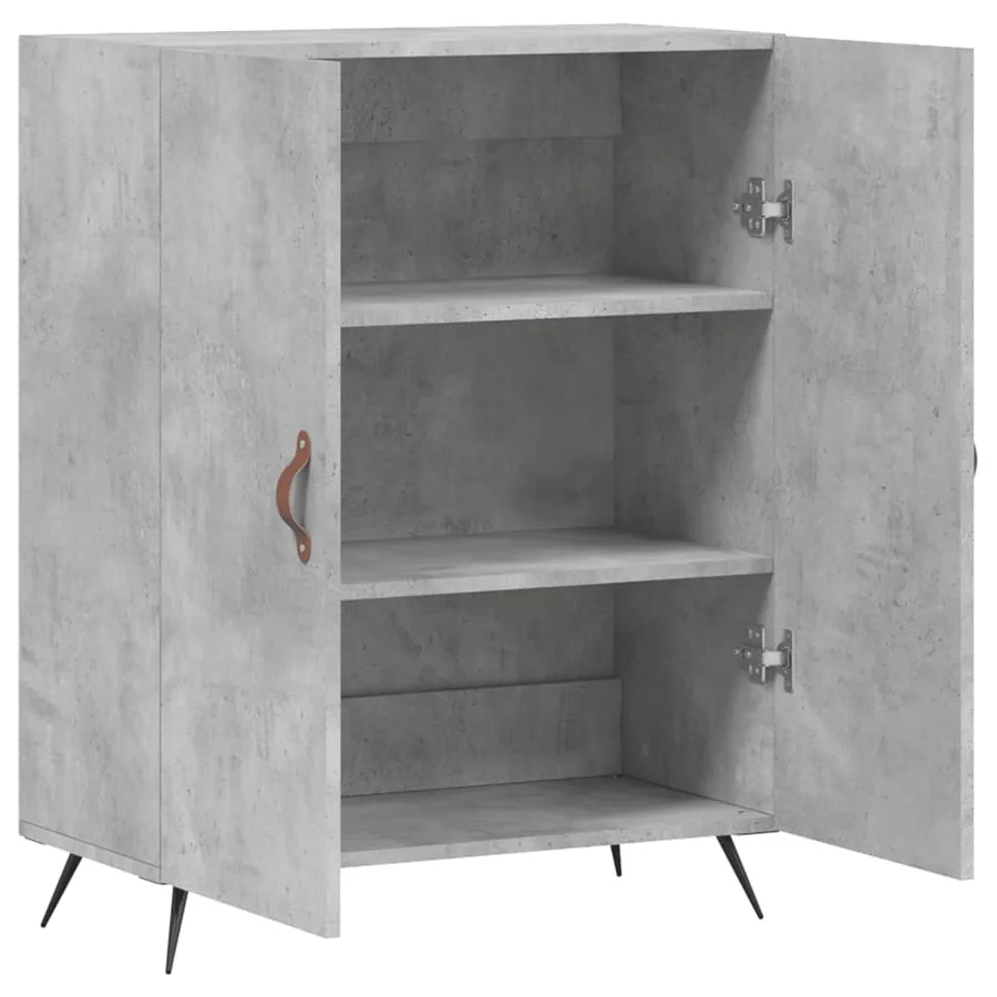 Buffet gris béton 69,5x34x90 cm bois d'ingénierie - 6