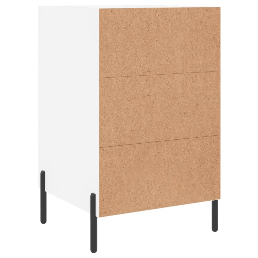 Table de chevet blanc 40x40x66 cm bois d'ingénierie - 8