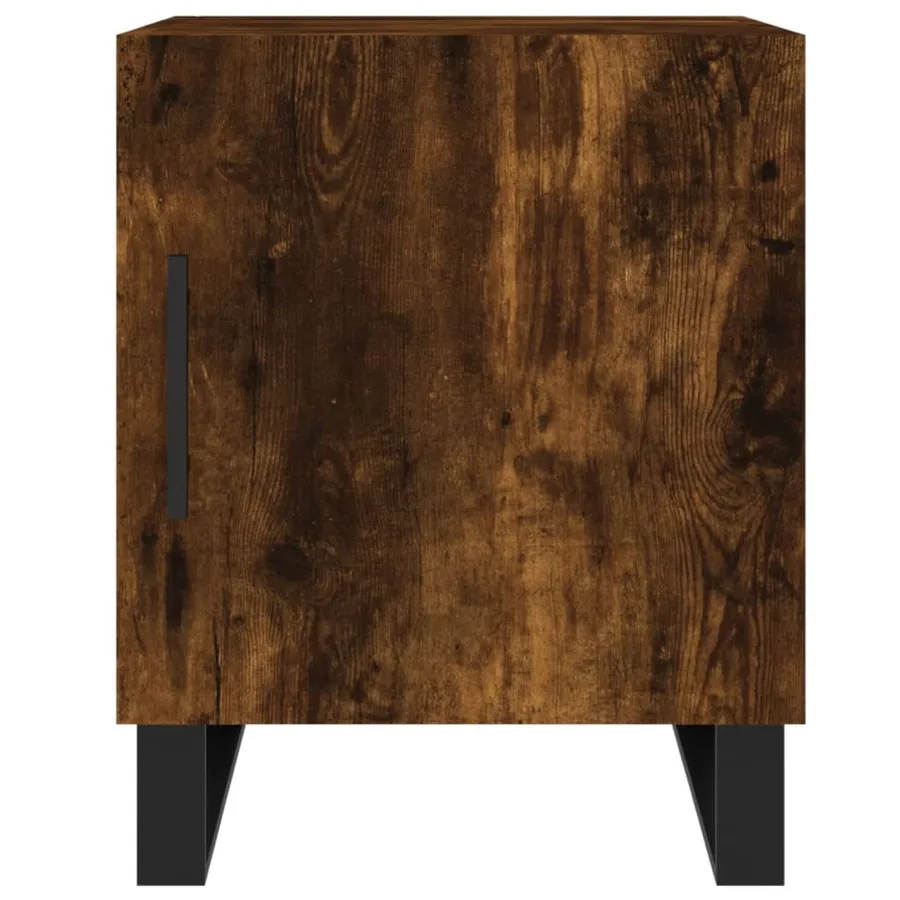 Tables de chevet 2 pcs chêne fumé 40x40x50 cm bois d'ingénierie - 7