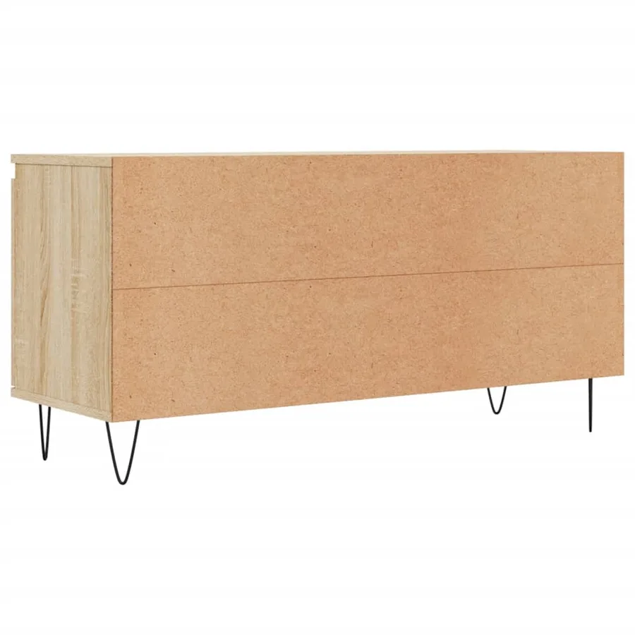 Meuble TV chêne sonoma 104x35x50 cm bois d'ingénierie - 8