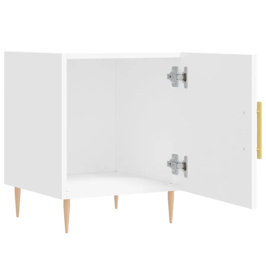 Tables de chevet 2 pcs blanc 40x40x50 cm bois d’ingénierie - 8