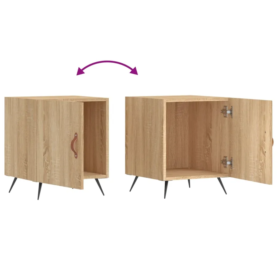 Table de chevet chêne sonoma 40x40x50 cm bois d’ingénierie - 7