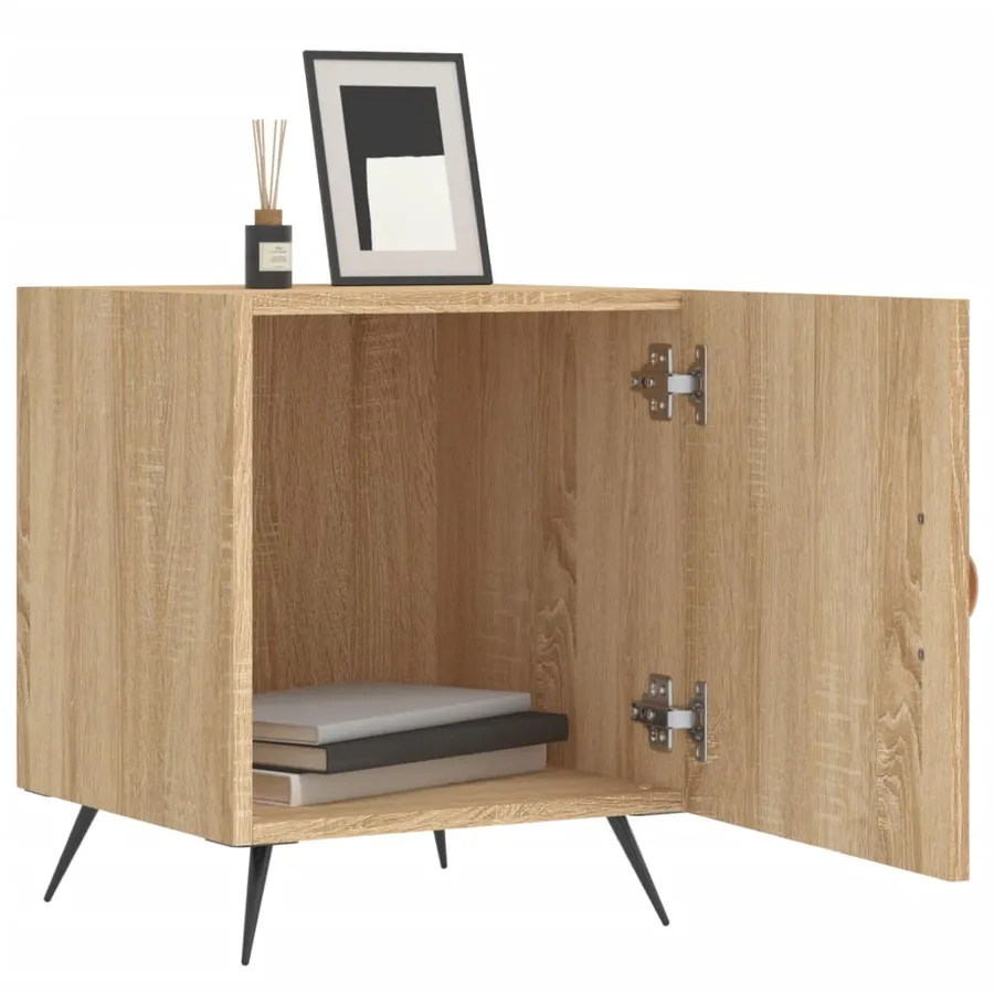 Table de chevet chêne sonoma 40x40x50 cm bois d’ingénierie - 8