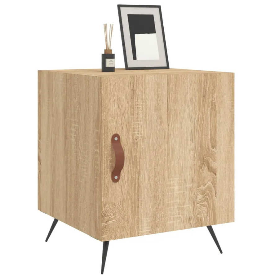Table de chevet chêne sonoma 40x40x50 cm bois d’ingénierie - 9