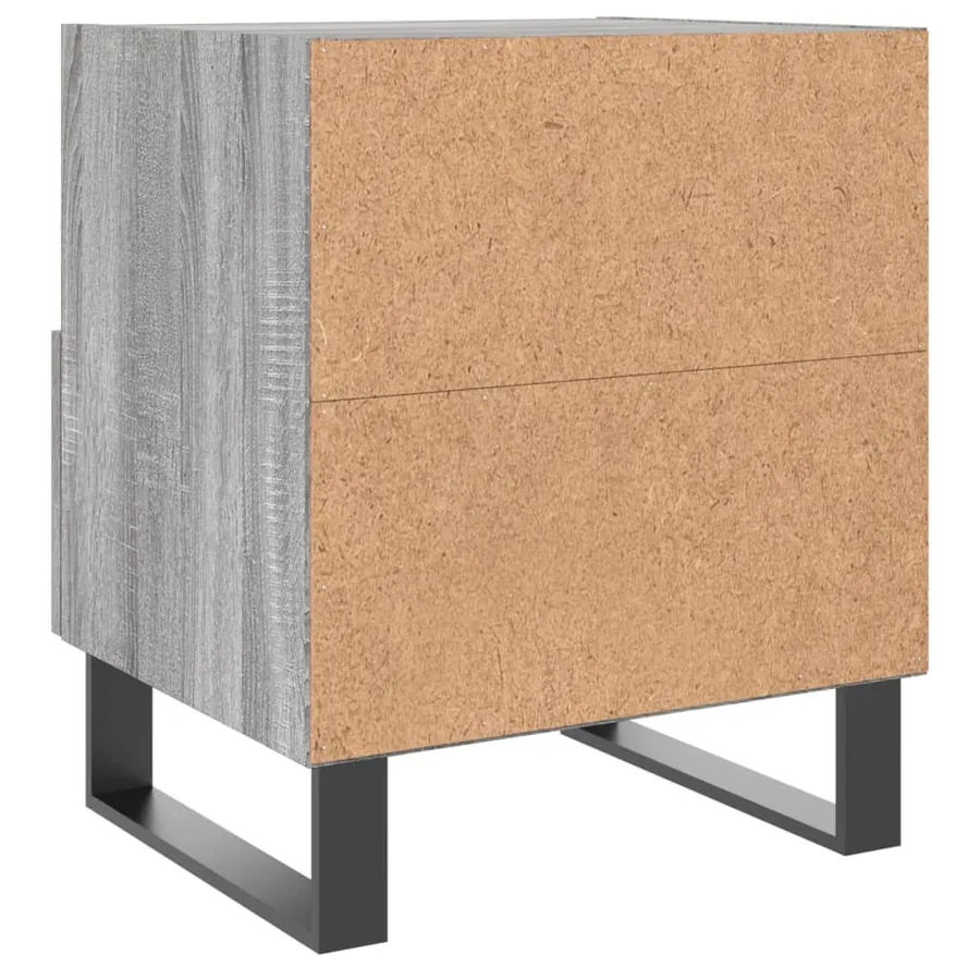 Tables de chevet 2 pcs sonoma gris 40x35x47,5 cm - 9
