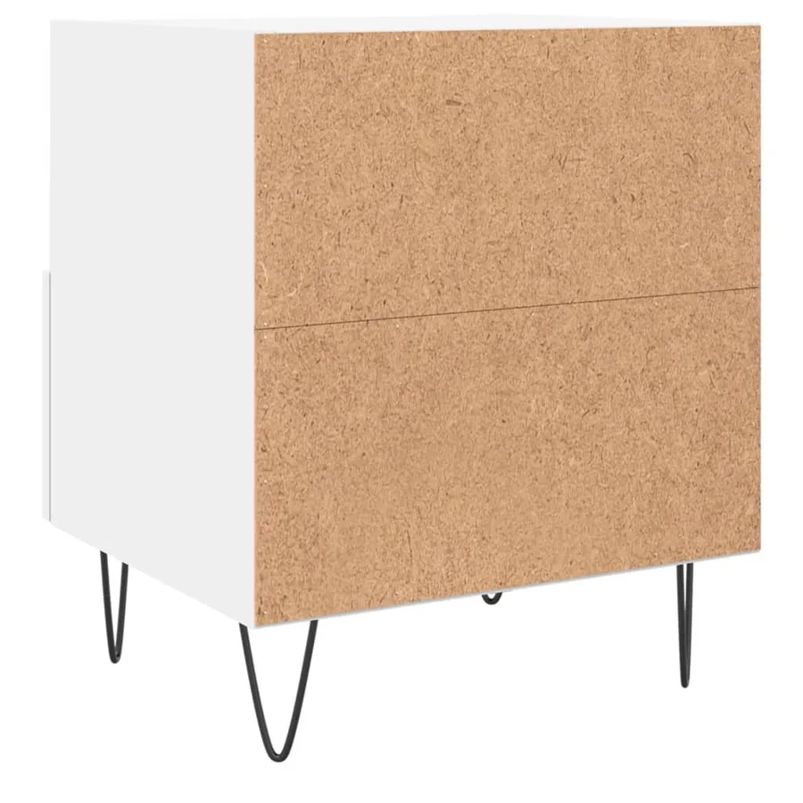 Table de chevet blanc 40x35x47,5 cm bois d’ingénierie - 6