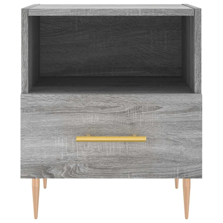 Tables de chevet 2 pcs sonoma gris 40x35x47,5 cm - 6