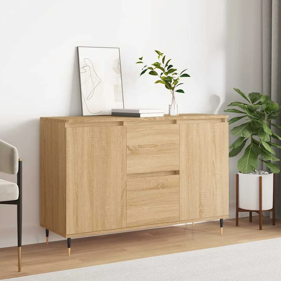 Buffet chêne sonoma 101,5x35x70 cm bois d'ingénierie