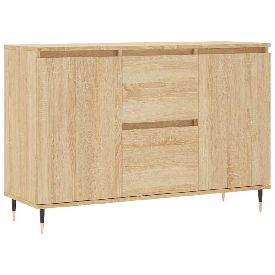 Buffet chêne sonoma 101,5x35x70 cm bois d'ingénierie - 2