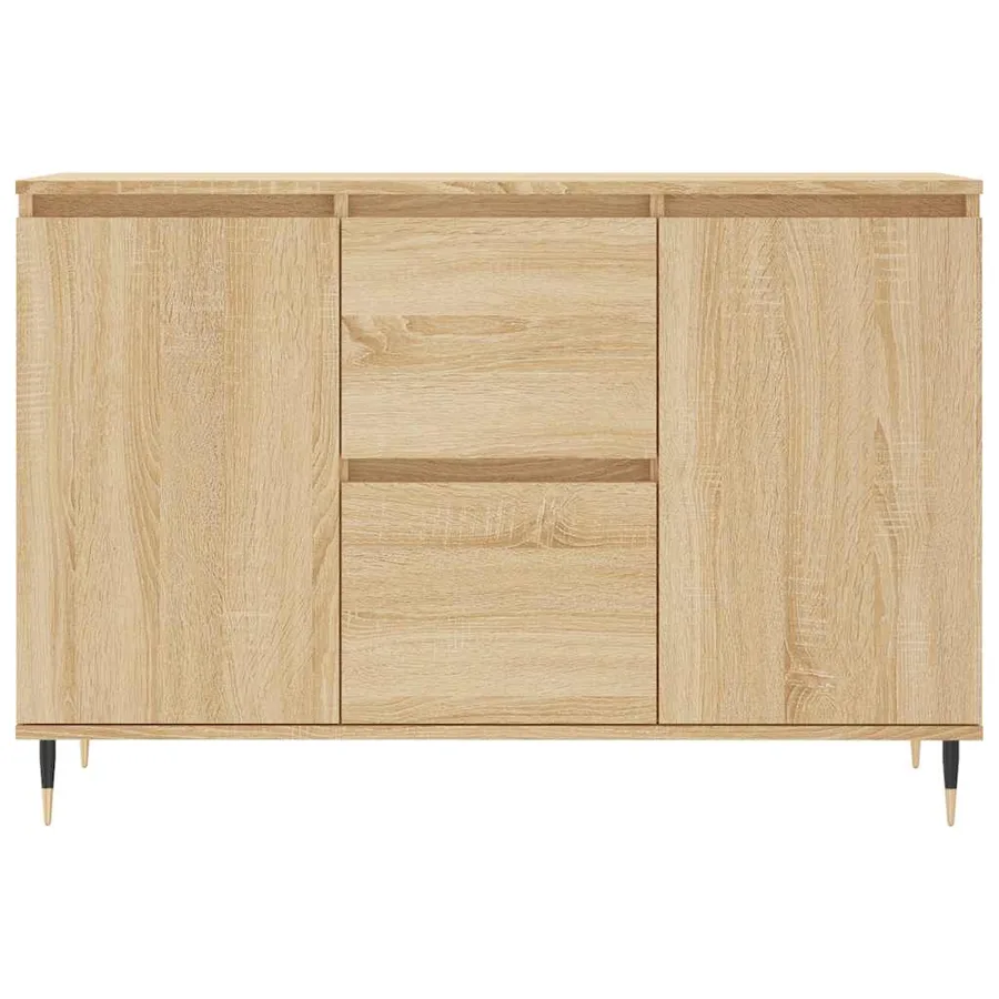 Buffet chêne sonoma 101,5x35x70 cm bois d'ingénierie - 5