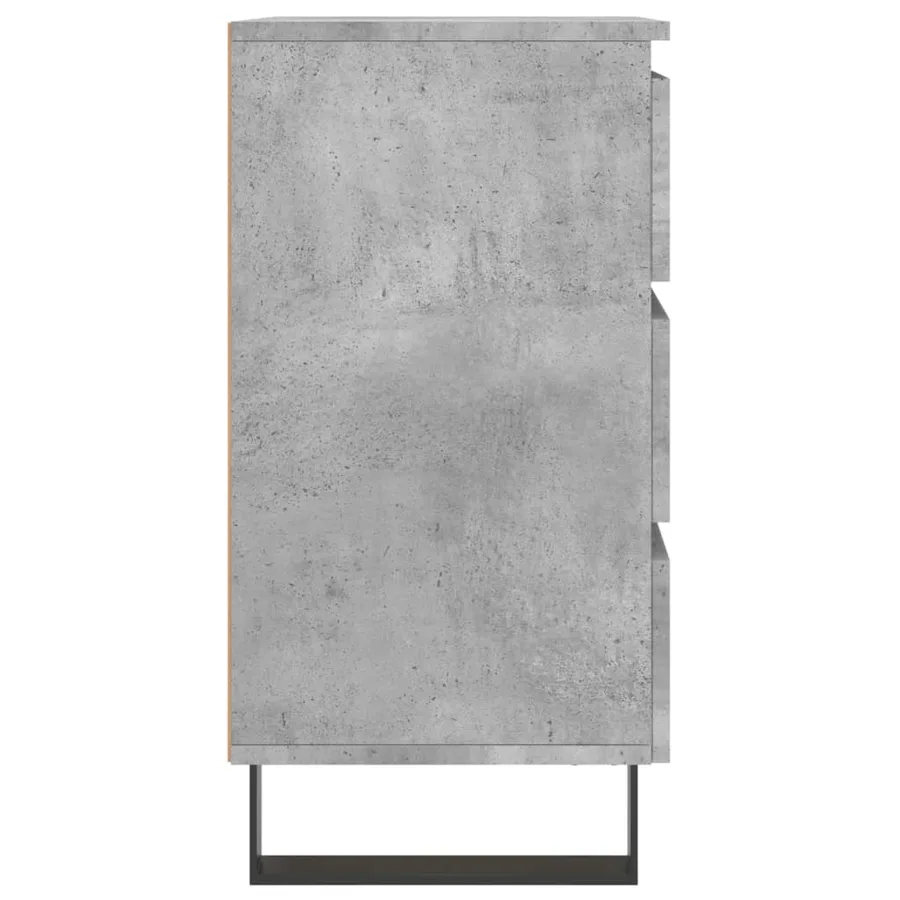 Tables de chevet 2 pcs gris béton 40x35x69 cm bois d’ingénierie - 7