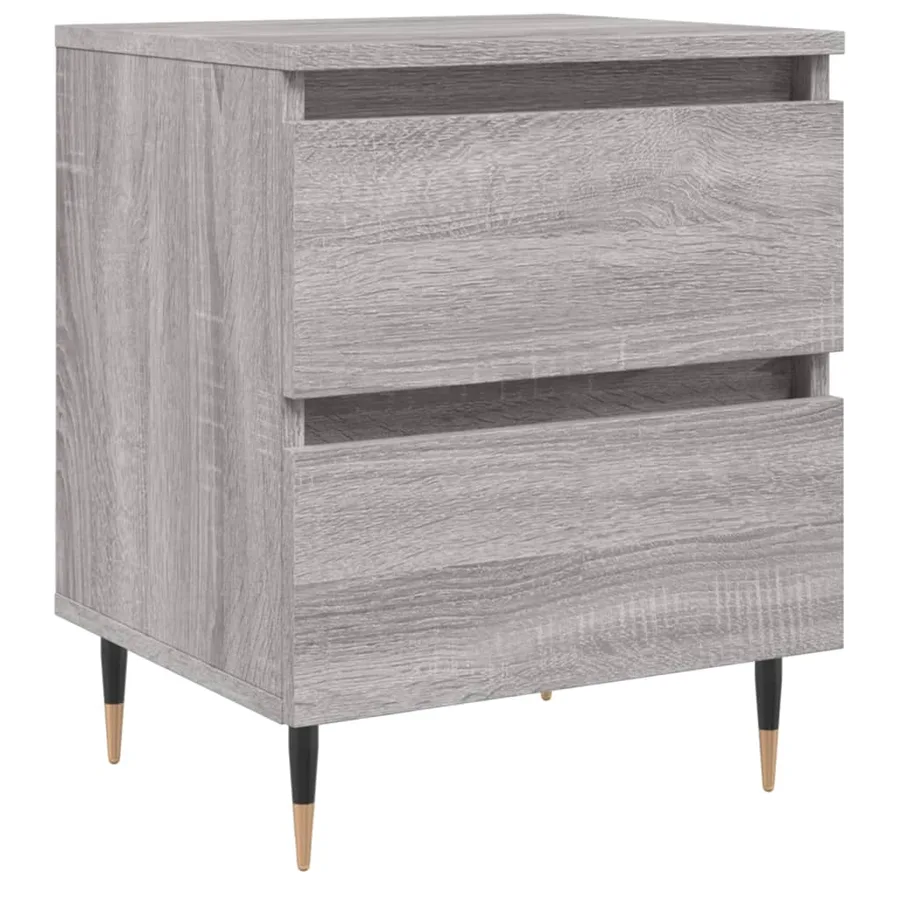 Table de chevet sonoma gris 40x35x50 cm bois d’ingénierie - 2