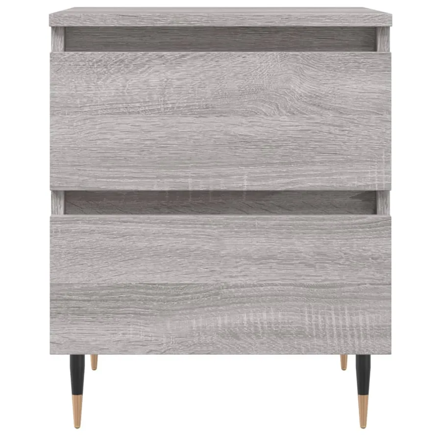 Table de chevet sonoma gris 40x35x50 cm bois d’ingénierie - 5