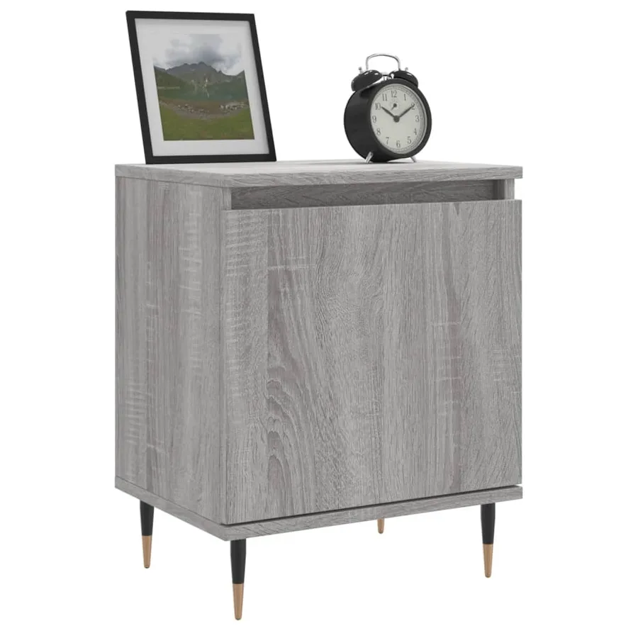 Table de chevet sonoma gris 40x30x50 cm bois d'ingénierie - 3