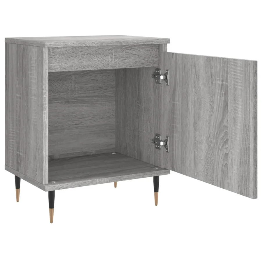 Table de chevet sonoma gris 40x30x50 cm bois d'ingénierie - 6