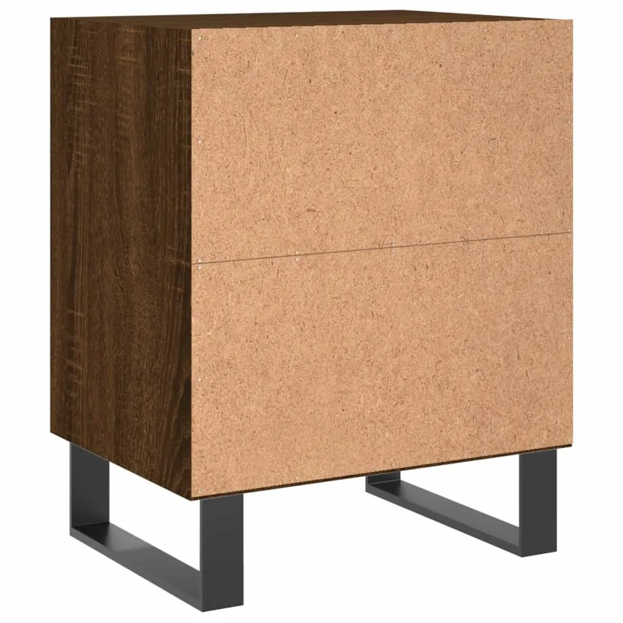 Tables de chevet 2pcs chêne marron 40x30x50cm bois d'ingénierie - 7