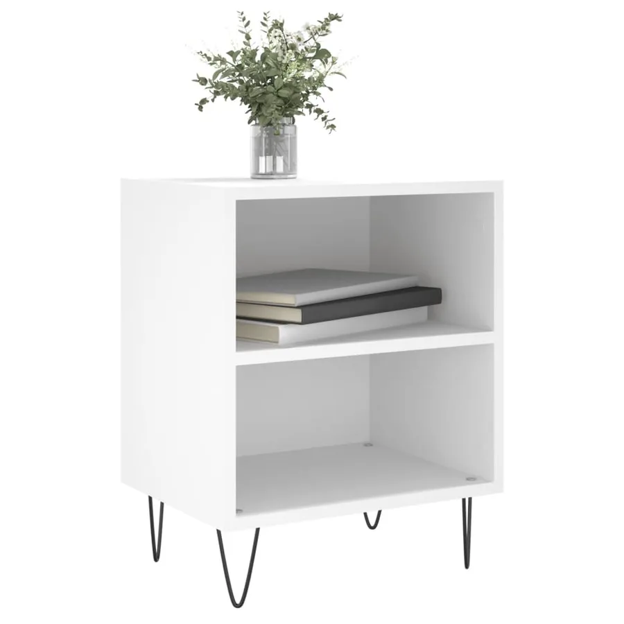 Tables de chevet 2 pcs blanc 40x30x50 cm bois d'ingénierie - 3