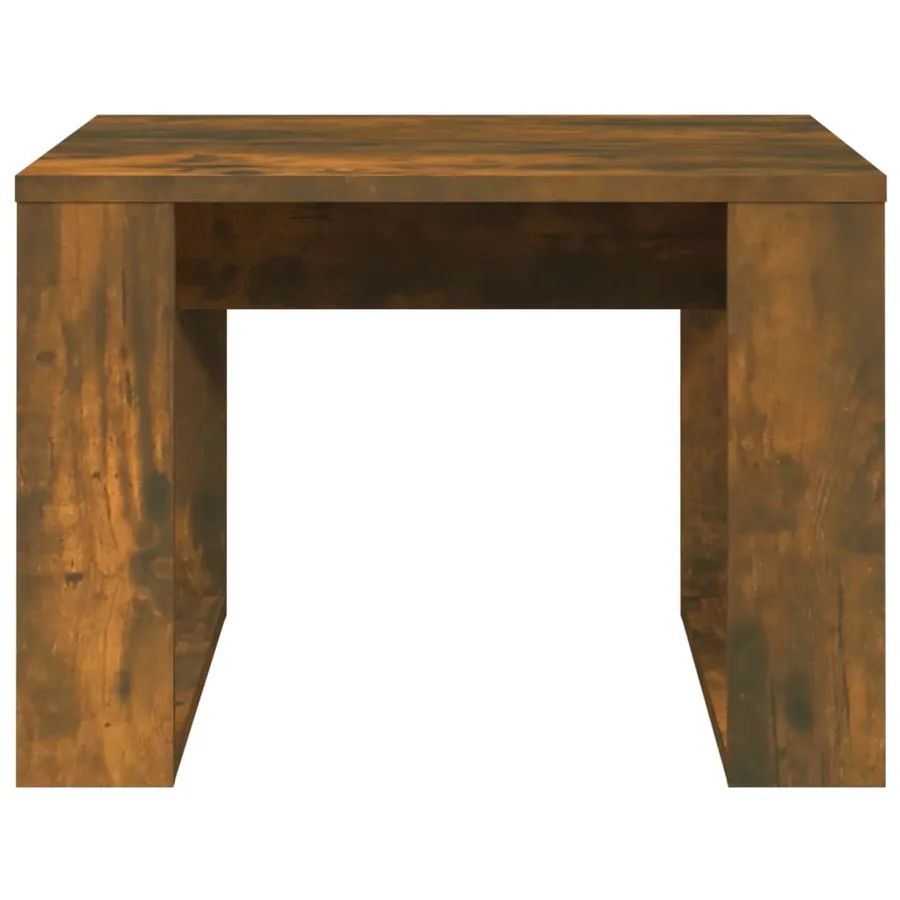 Table d'appoint Chêne fumé 50x50x35 cm Bois d'ingénierie - 4