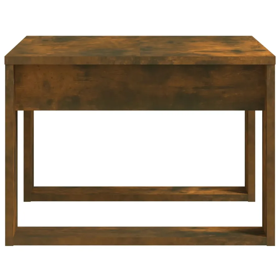 Table d'appoint Chêne fumé 50x50x35 cm Bois d'ingénierie - 5