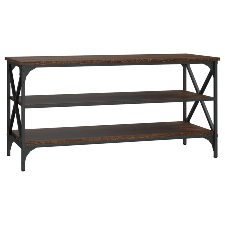 Meuble TV Chêne marron 100x40x50 cm Bois d'ingénierie - 2