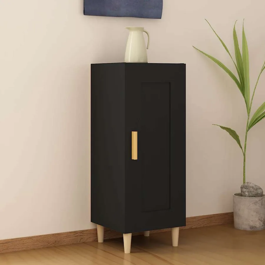 Buffet Noir 34,5x34x90 cm Bois d'ingénierie