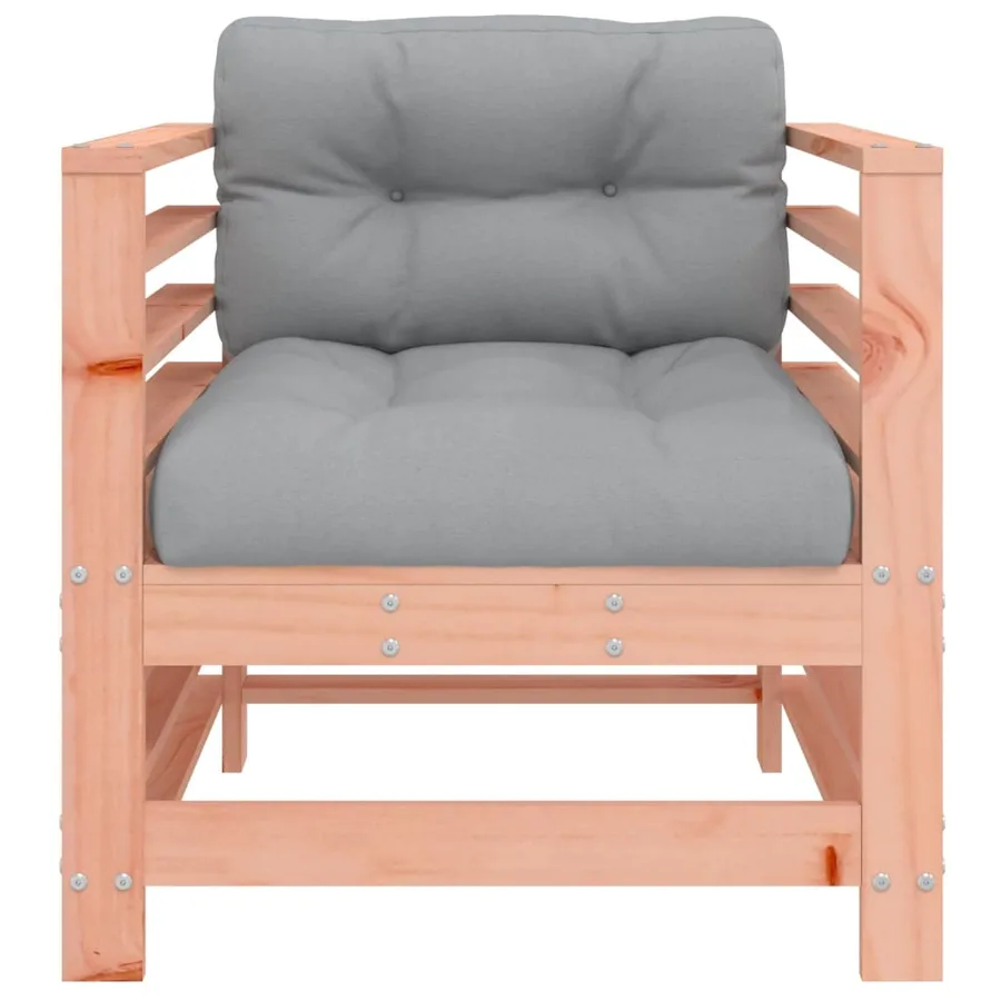 Chaises de jardin avec coussins lot de 2 bois massif douglas - 4