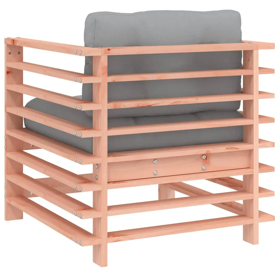 Chaises de jardin avec coussins lot de 2 bois massif douglas - 6