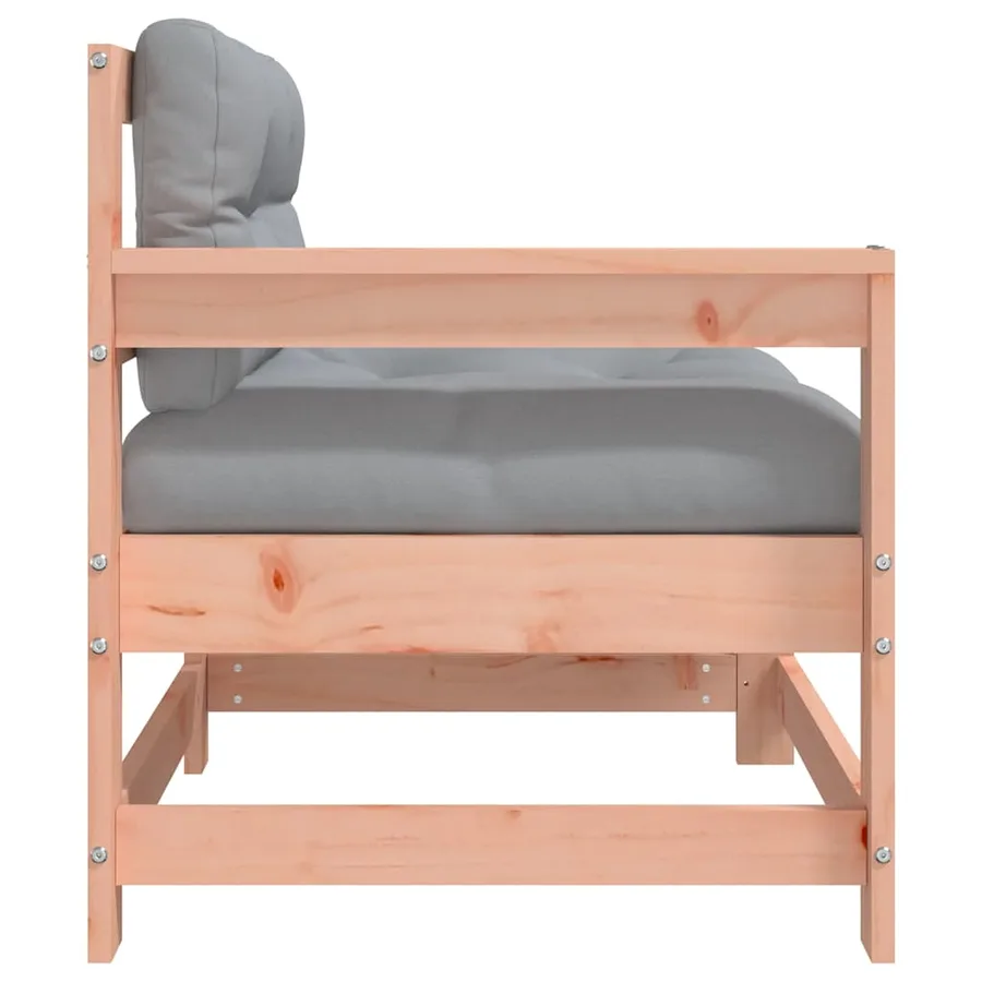 Chaise de jardin avec coussins bois massif douglas - 6