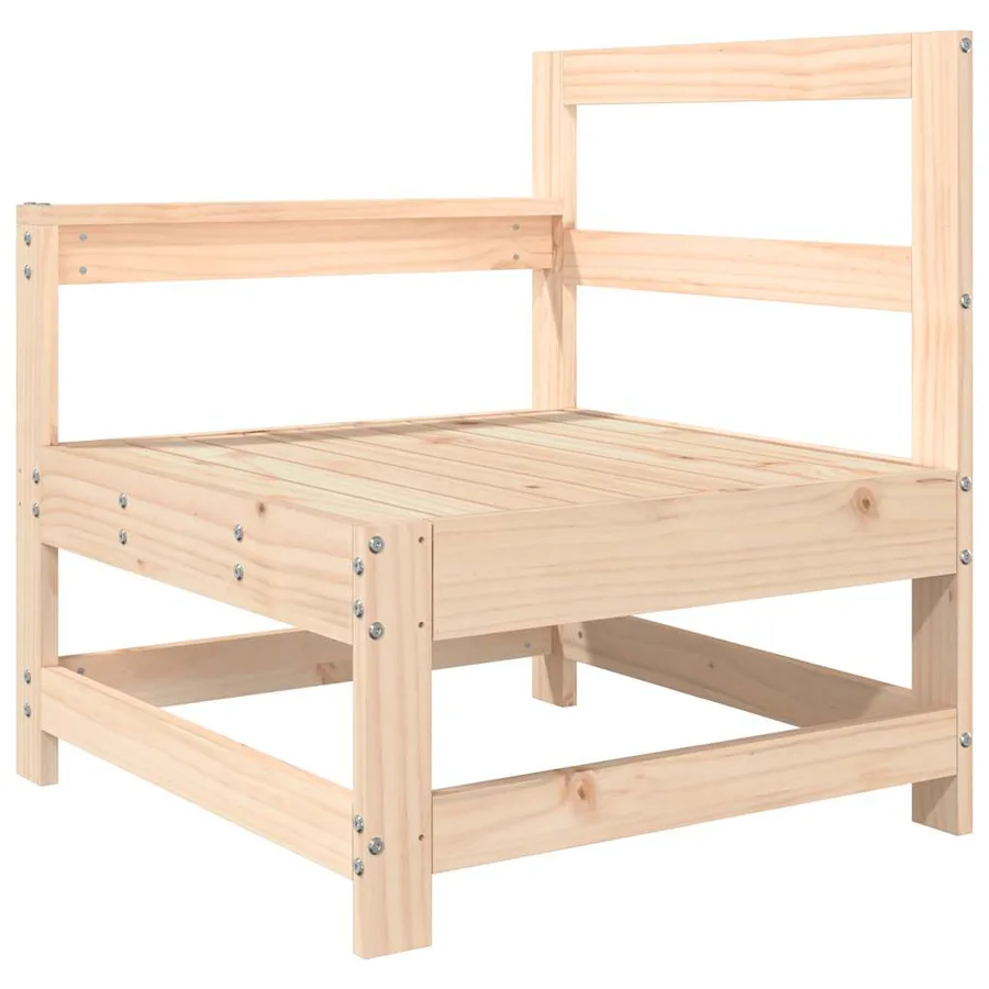 Chaise de jardin avec coussins bois de pin massif - 4