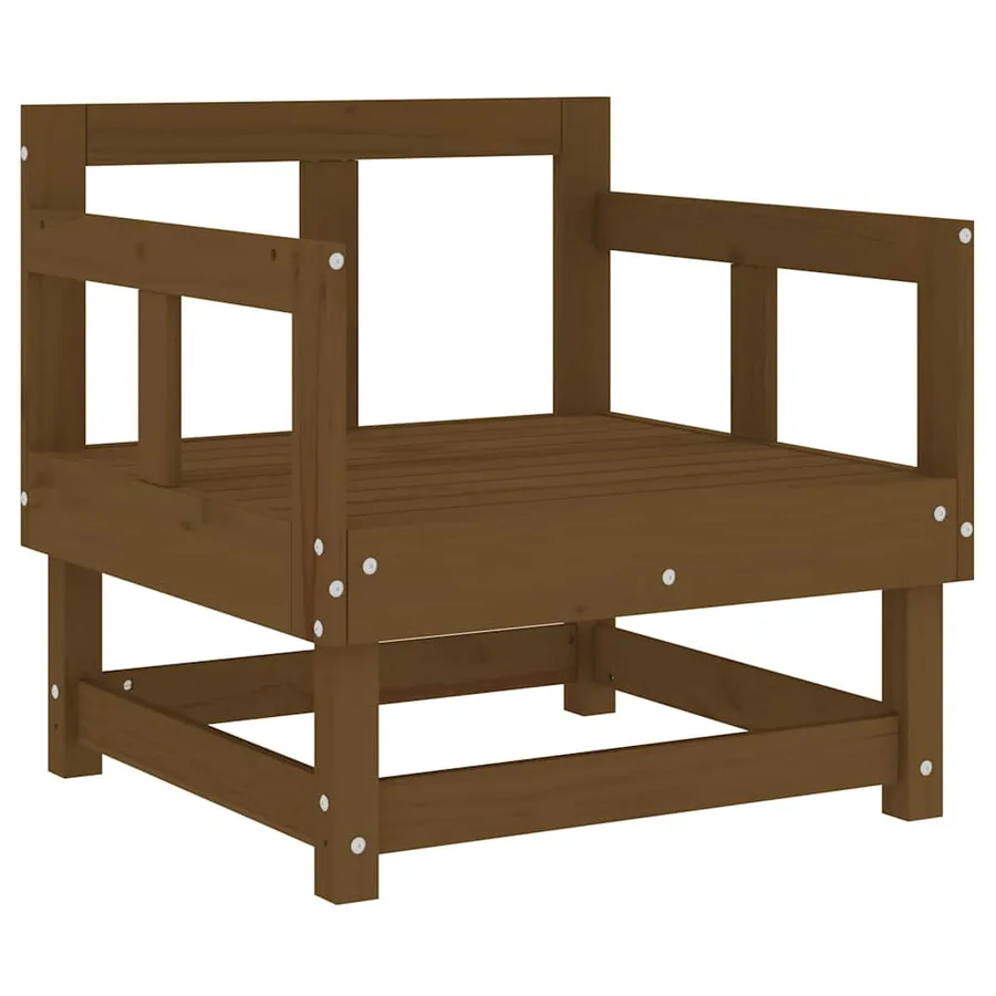 Chaises de jardin avec coussins lot de 2 marron miel - 5