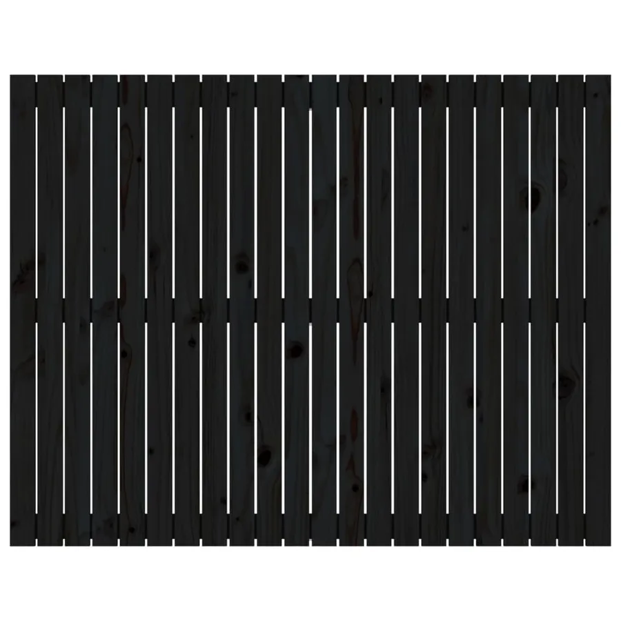 Tête de lit murale Noir 140x3x110 cm Bois massif de pin - 4