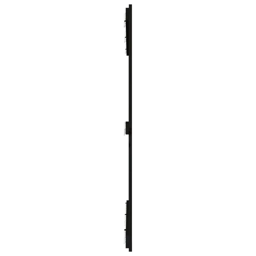 Tête de lit murale Noir 140x3x110 cm Bois massif de pin - 5