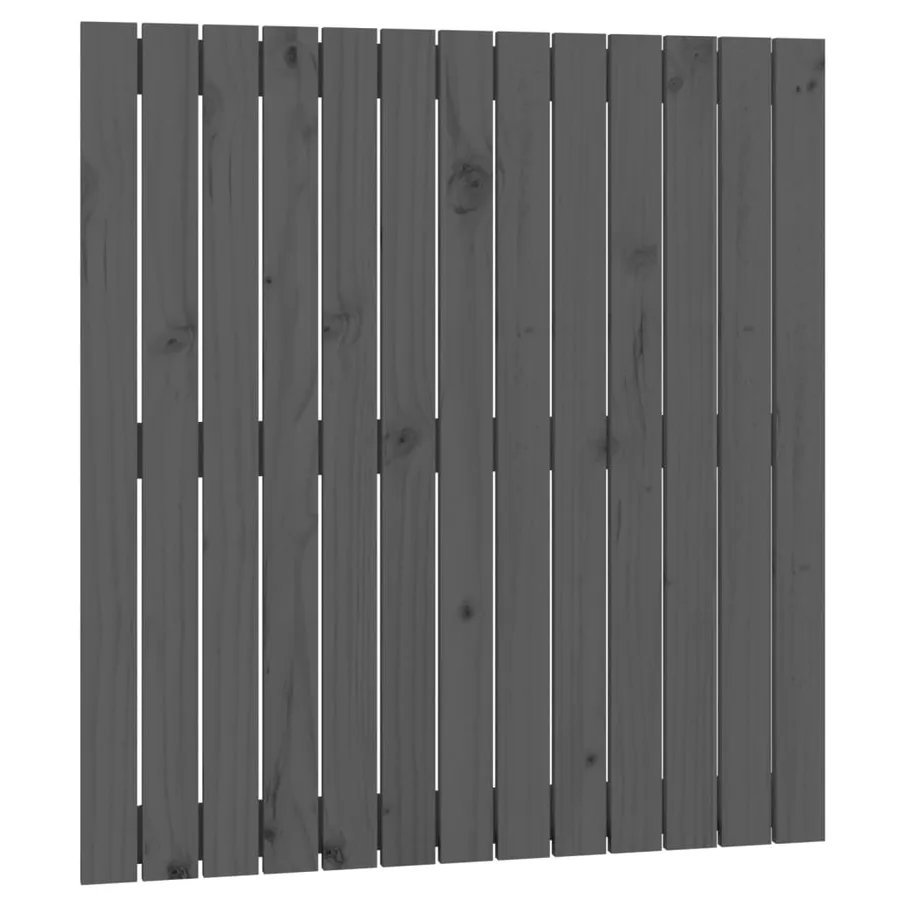 Tête de lit murale Gris 82,5x3x90 cm Bois massif de pin - 2
