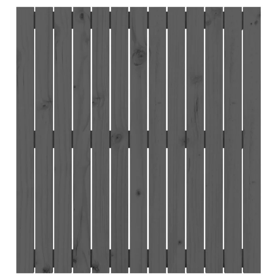 Tête de lit murale Gris 82,5x3x90 cm Bois massif de pin - 4