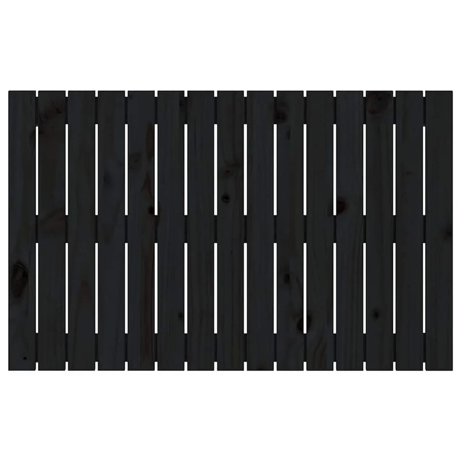 Tête de lit murale Noir 95,5x3x60 cm Bois massif de pin - 4