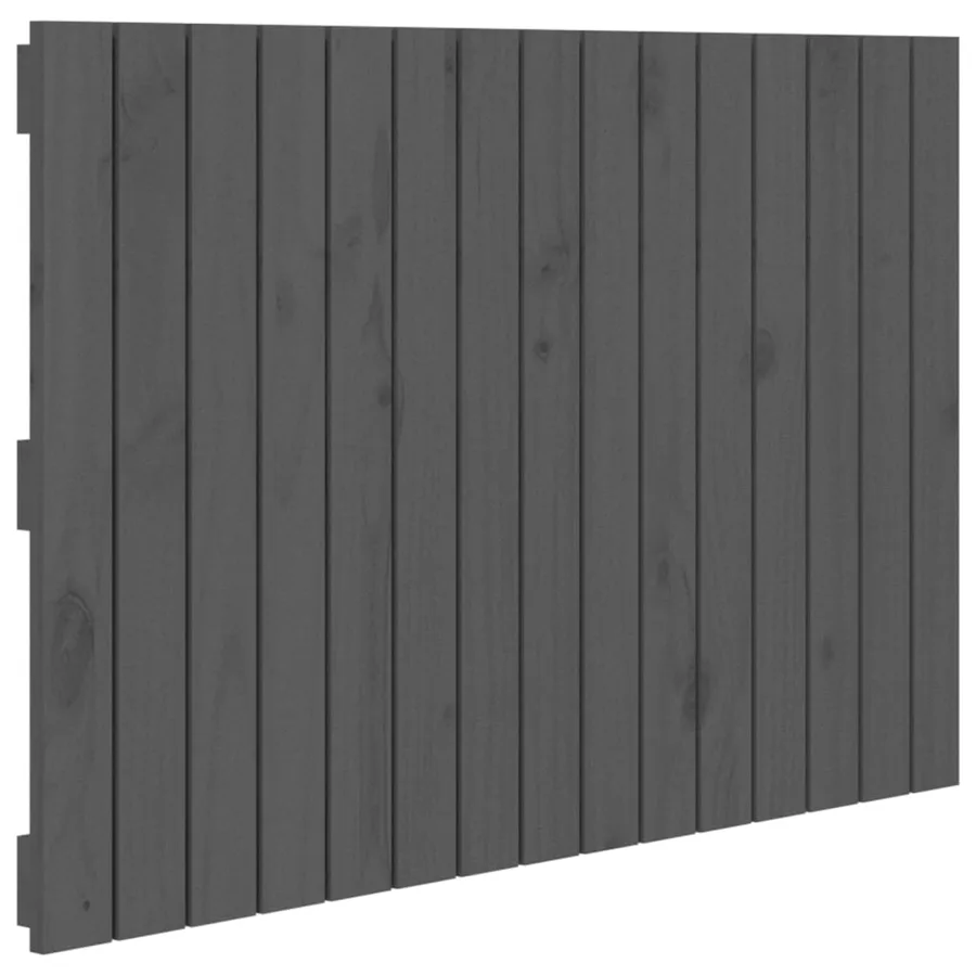 Tête de lit murale Gris 95,5x3x60 cm Bois massif de pin - 2