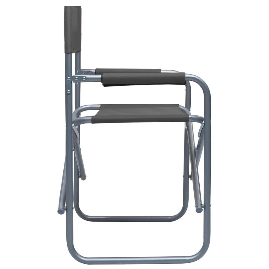 Chaises de metteur en scène lot de 2 Acier Gris - 4