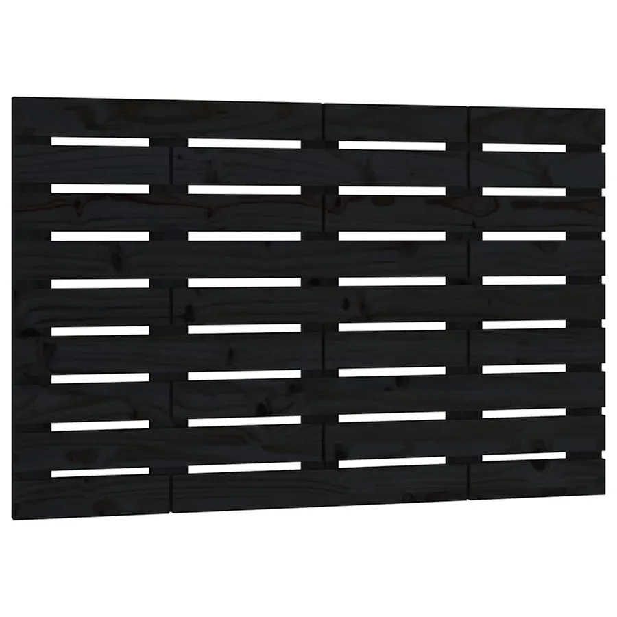 Tête de lit murale Noir 96x3x63 cm Bois massif de pin - 2