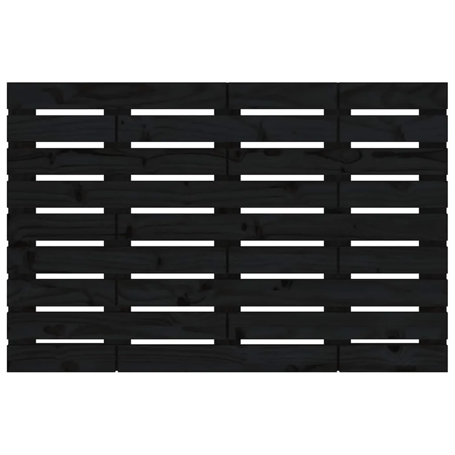 Tête de lit murale Noir 96x3x63 cm Bois massif de pin - 4