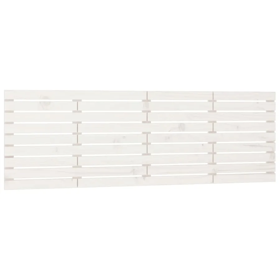 Tête de lit murale Blanc 206x3x63 cm Bois massif de pin - 2