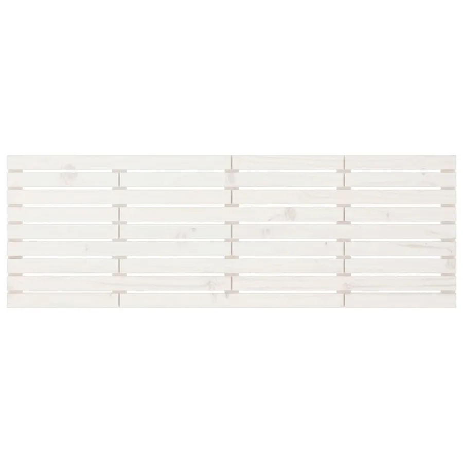 Tête de lit murale Blanc 206x3x63 cm Bois massif de pin - 4