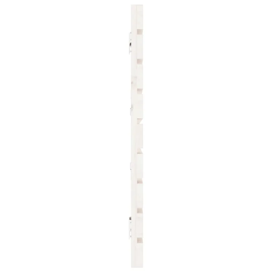Tête de lit murale Blanc 206x3x63 cm Bois massif de pin - 5