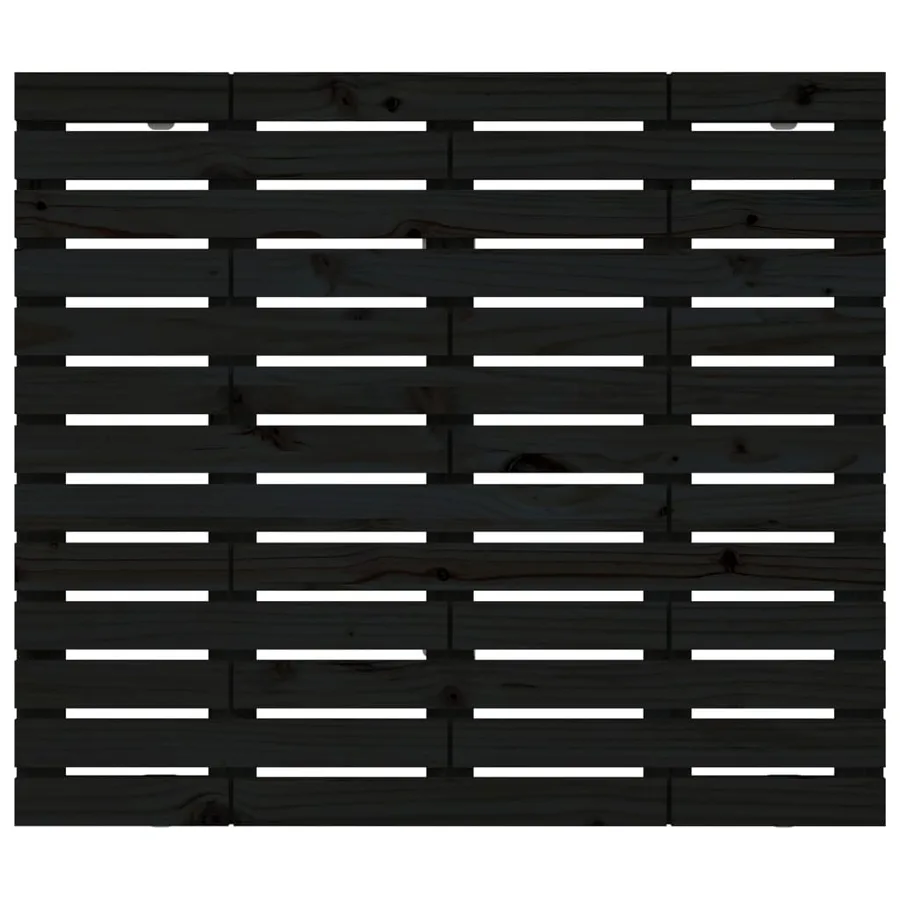 Tête de lit murale Noir 141x3x91,5 cm Bois massif de pin - 4