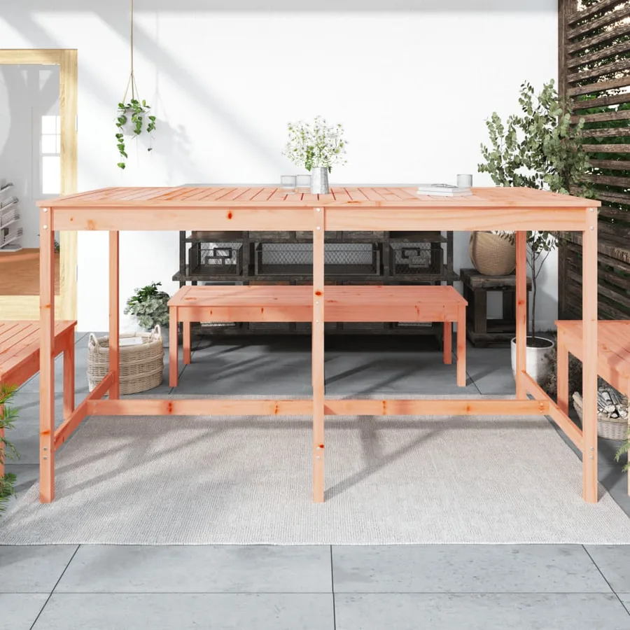 Table de jardin 203,5x90x110 cm bois massif de douglas - 3