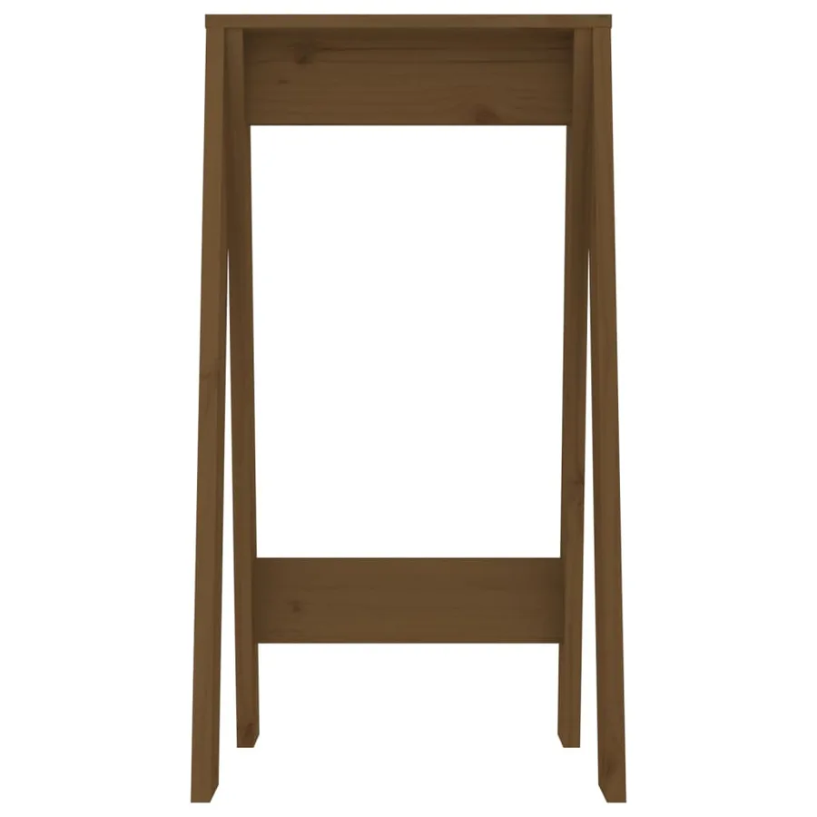 Tabourets lot de 2 marron miel 40x40x75 cm bois massif de pin - 6
