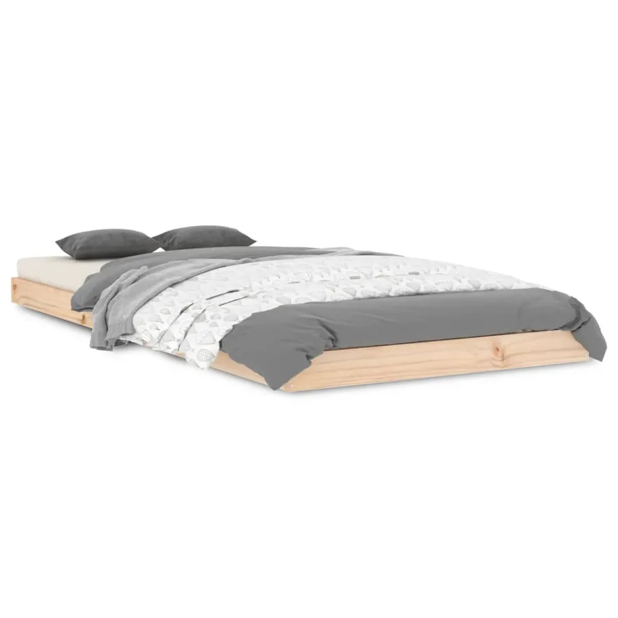 Cadre de lit sans matelas 90x200 cm bois de pin massif - 2