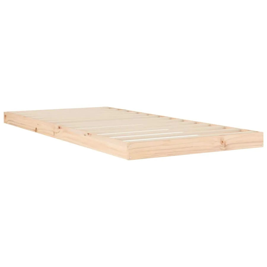 Cadre de lit sans matelas 90x200 cm bois de pin massif - 4